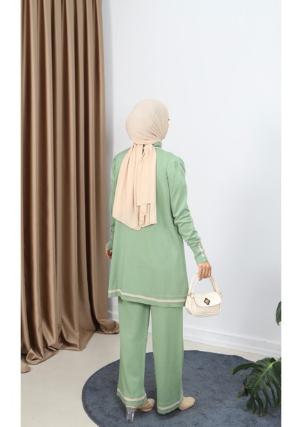 Çift Renkli Merserize Pantolonlu Takım indirimleri