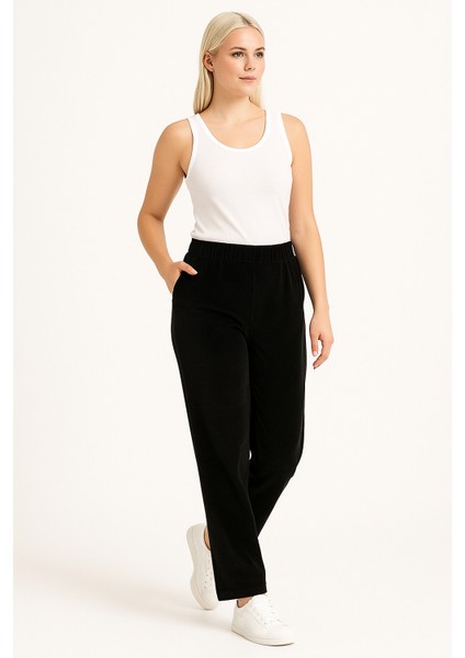 Kadın Kadife (Velour) Straight Fit Pantolon indirimleri