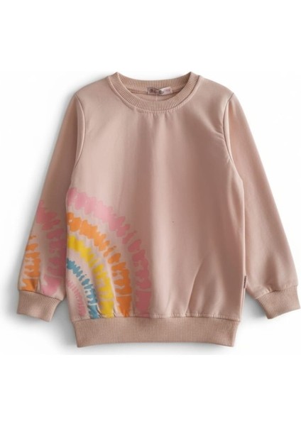 Gökkuşağı Baskılı Sweatshirt