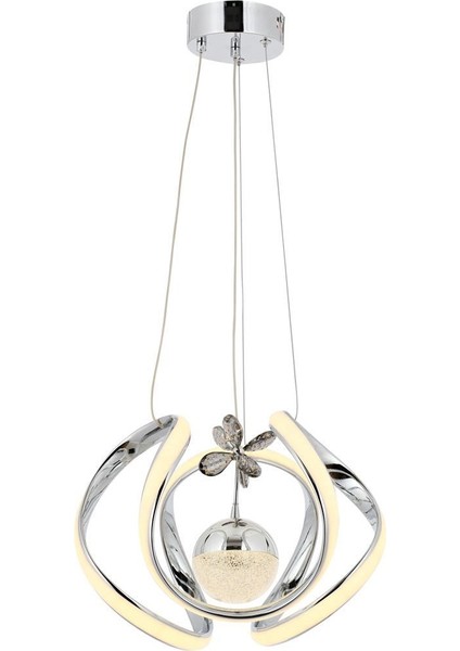 Alya Tekli Sarkıt Avize Krom