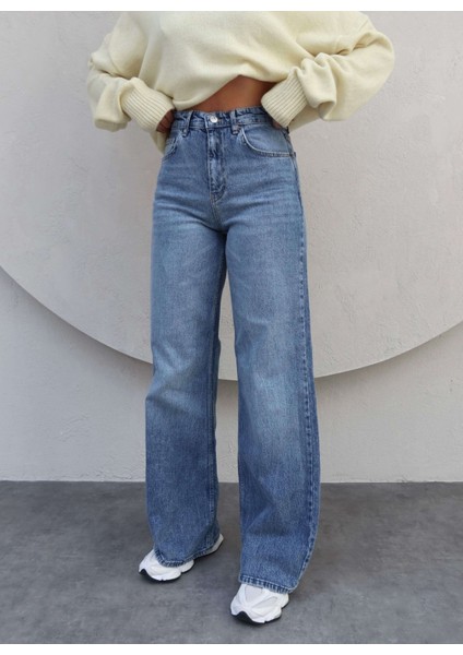 Likralı Straight Jean