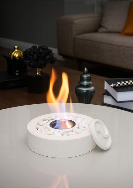 Solvia Beton Masaüstü Şömine,ateş Çukuru 400 ml Yakıt Hediyeli fiyatları