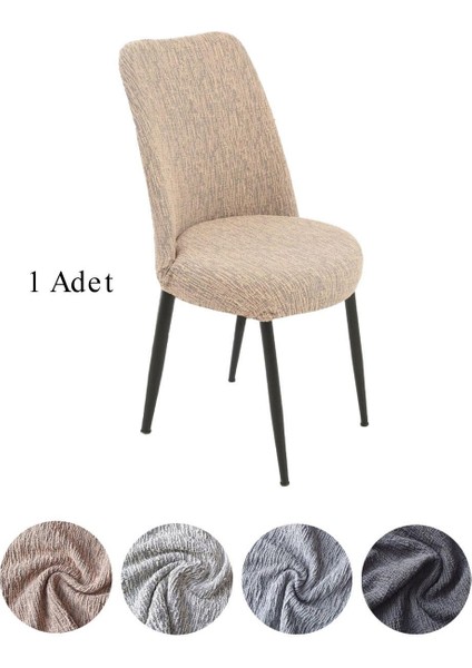 Jakarli Kumaş Oval Sandalye Kılıfı,sandalye Örtüsü Çubuk Desen 1 Adet