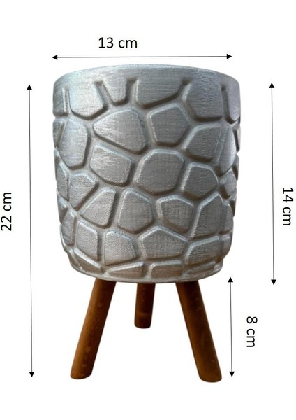 Ev Dekorasyon Gümüş Taş Desen Beton Saksı Çiçeklik Saksılık fiyatları