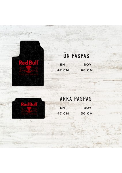 Red Bull Desenli Araba Paspası – 4’lü Set fırsatları