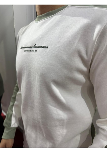 Erkek 2 Iplik Sweat Beyaz modelleri