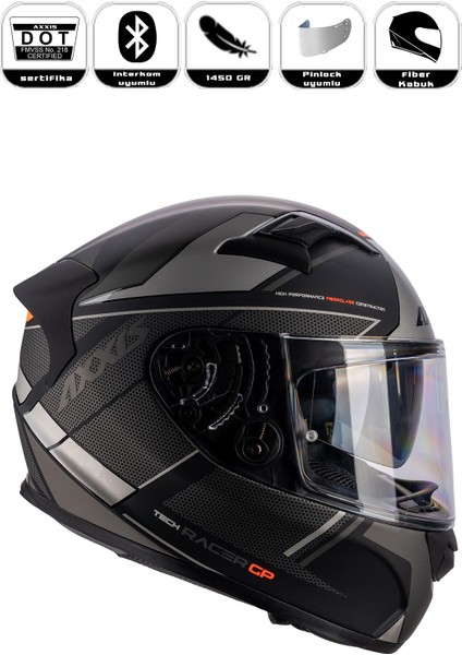 Gp Racer Sv Fiber Kapalı Kask