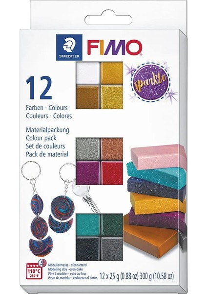 Staedtler Fimo Effect Metalik Modelleme Polimer Kil Seti 12 Renk