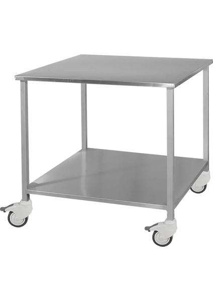 Ameliyathane Alet Arabası | Tamamı Paslanmaz Çelik Gövde, Antistatik Tekerlekli, 70X85X85CM E-253