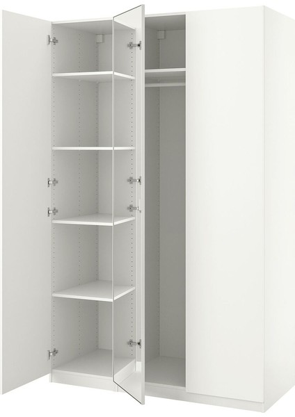 Pax Gardırop, Beyaz-Aynalı Cam, 150X60X236 cm