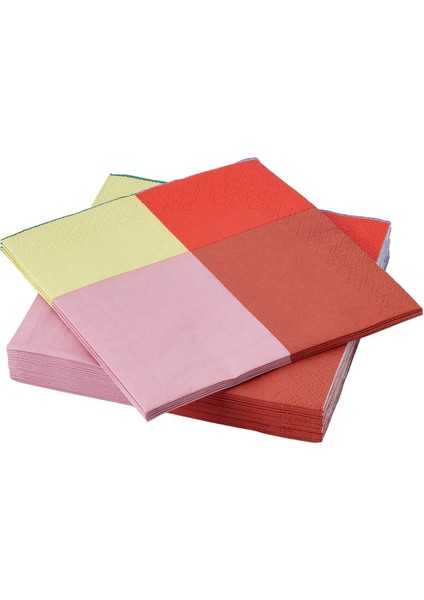 Desenli Peçete, Çok Renkli, 33X33 Cm, 30 Adet