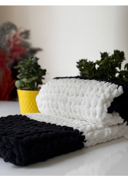El Örgü Puffy Bebek Battaniye 90X90 cm