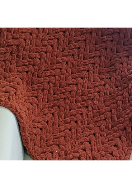 Yumuşacık El Örgüsü Organik Antialerjenik Bebek Battaniyesi 80X80 cm