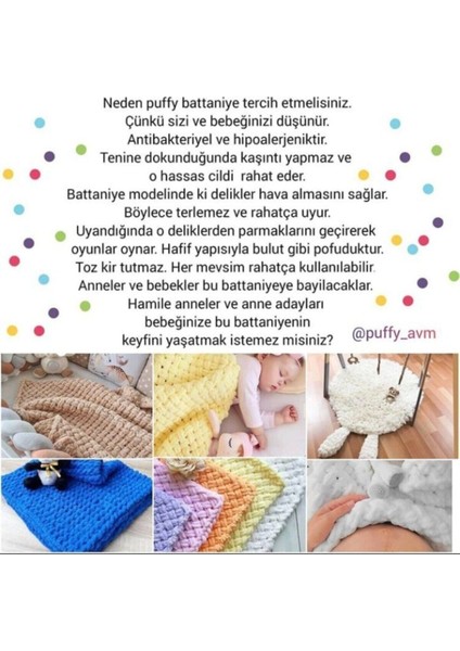 Su Yeşili Puffy Bebek Battaniye modelleri