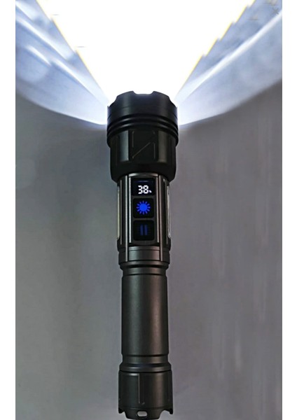 El Feneri Zoomlu Güçlü Aydınlatma 11 Farklı Modu Beyaz -Kırmızı-Mavi-Yeşil ve Çakarlı Metal Gövdeli fiyatları