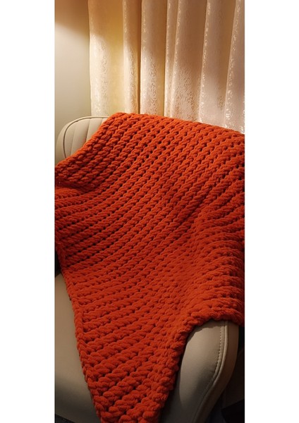 Yumuşacık El Örgüsü %100 Organik Antialerjenik Bebek Battaniye 100*100