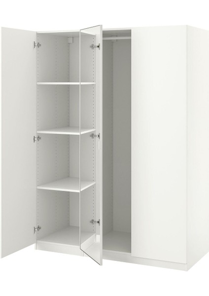 Pax Gardırop, Beyaz-Ayna, 150X60X201 cm