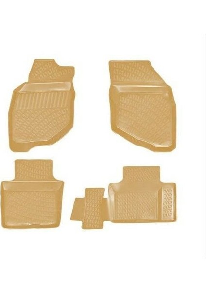 Rizline Honda City 2002-2008 Ile Uyumlu 3D Havuzlu Paspas Bej