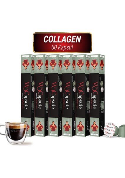 apsule No:2 Kolajen Nespresso Uyumlu Kapsül Kahve 60'lı Avantaj Paketi