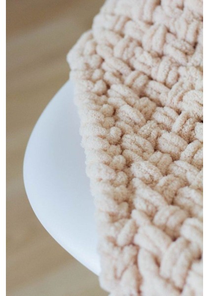 Alize Yumuşacık Örgü Bebek Battaniyesi-Krem fiyatları