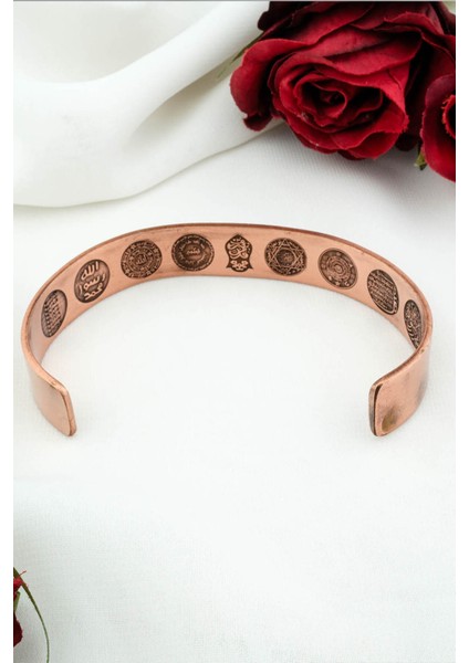 Sertifikalı 11 Mühürlü Saf Bakır Bileklik ( Içe Mühürlü )