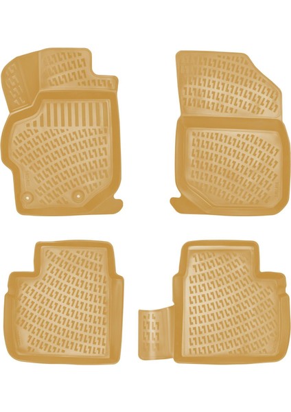 Rizline Chevrolet C-Elysee 2012 Sonrası Ile Uyumlu 3D Havuzlu Paspas Bej