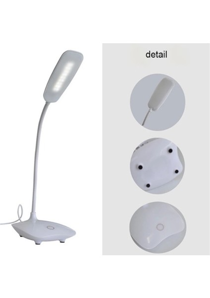 Şarjlı Masa Lambası Dokunmatik Düğmeli 3 Mod 18 LED Beyaz Masa Lambası fiyatları