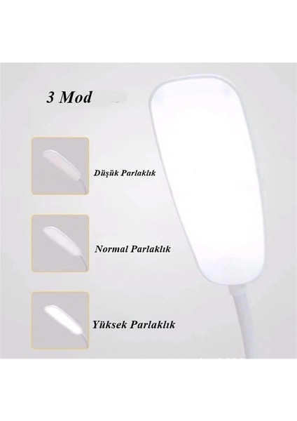 Şarjlı Masa Lambası Dokunmatik Düğmeli 3 Mod 18 LED Beyaz Masa Lambası modelleri