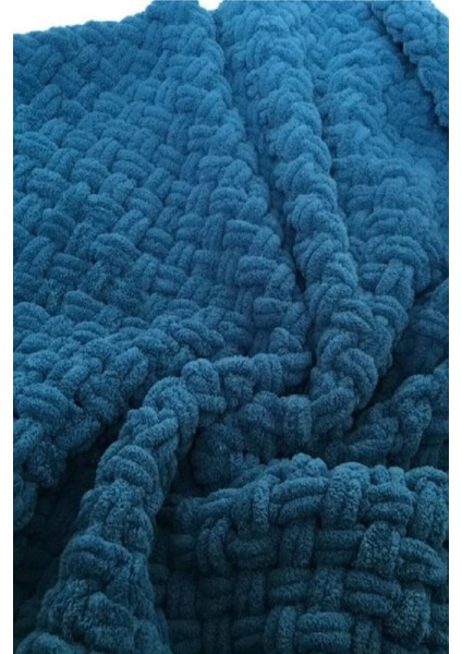 Bebek Battaniyesi Kışlık-Kalın Petrol 85*85 cm