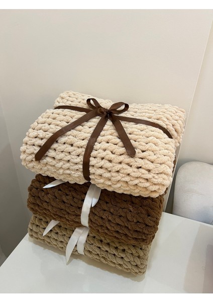 /puffy El Örgüsü Bebek Battaniyesi Bal Köpüğü 100*100