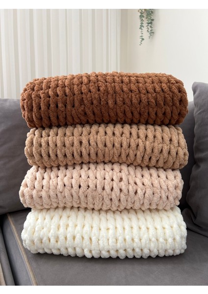 /puffy El Örgüsü Bebek Battaniyesi Bal Köpüğü 100*100