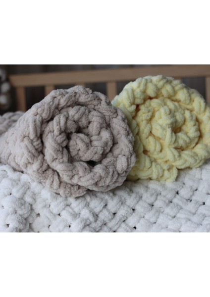 Pufy Bebek Battaniyesi El Yapımı El Örgüsü El Örmesi fiyatları