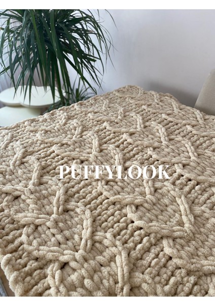 Puffylook Bal Köpüğü El Örgüsü Battaniye (90/90) fiyatları