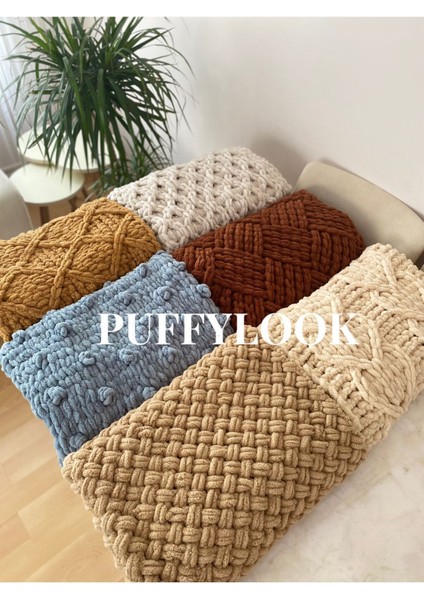 Puffylook Bal Köpüğü El Örgüsü Battaniye (90/90) modelleri