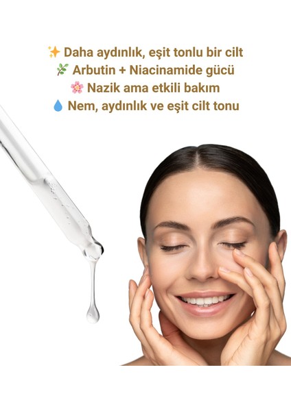 Cilt Tonu Eşitleyici ve Aydınlatıcı Arbutin Serum + Temizleyici Yüz Yıkama Jeli indirimleri