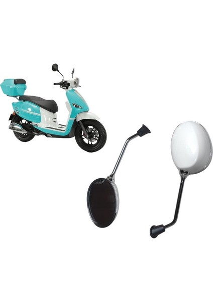 Ayna Takımı Beyaz Uyumlu- Rks Neon 125