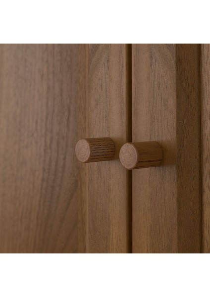 Kapaklı Kitaplık, Kahverengi Ceviz Görünüm, 80X30X237 cm fırsatları