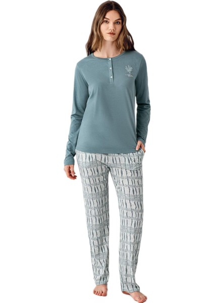 Kadın Yeşil Pijama Takımı 3406
