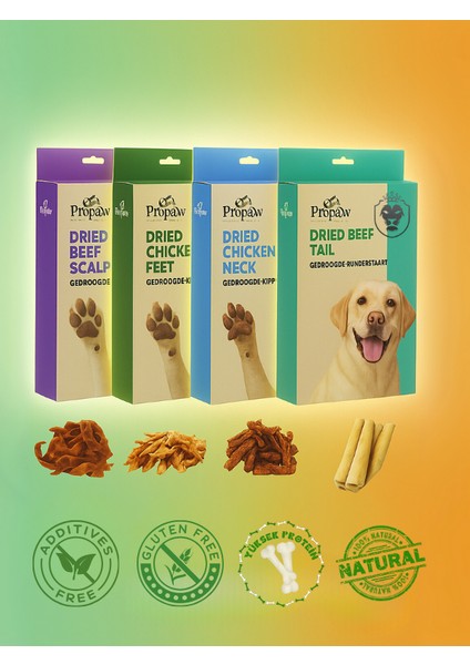 Propaw 4'in 1 Karışık Çerez Tabağı %100 Doğal Kurutulmuş Köpek ÖDÜL MAMASI 100 GR
