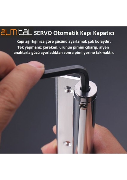 SERVO Krom, otomatik kapı kapatıcı (kapı itme yayı, bahçe kapısı, oda kapısı, daire kapısı kapatıcı) fırsatları
