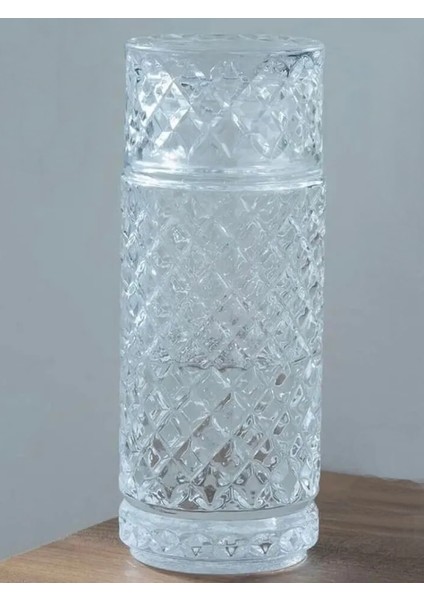 El Yapımı Cam Başucu Sürahisi, Bardaklı Cam Sürahi