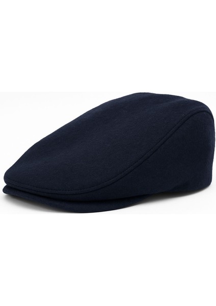 Erkek Arkası Lastikli Kaşe Kışlık Kasket – Standart Beden, Sıcak Tutan Şapka