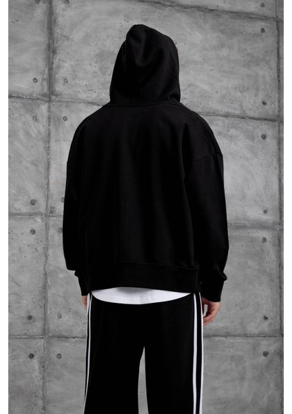 Siyah 0909 Baskılı Oversize Eşofman Takımı indirimleri