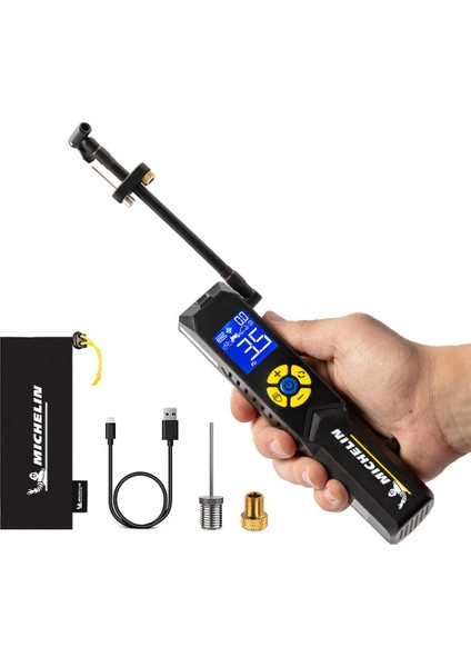 MC33382 Şarjlı Li-Ion 150PSI Taşınabilir Dijital Basınç Göstergeli LED Aydınlatmalı Lastik Şişirme Pompası fiyatları