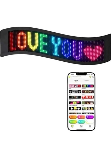 Kumandalı App Kontrollü LED Ekran 16X192 Pixel LED Matrix Araç Camı Yazısı fırsatları
