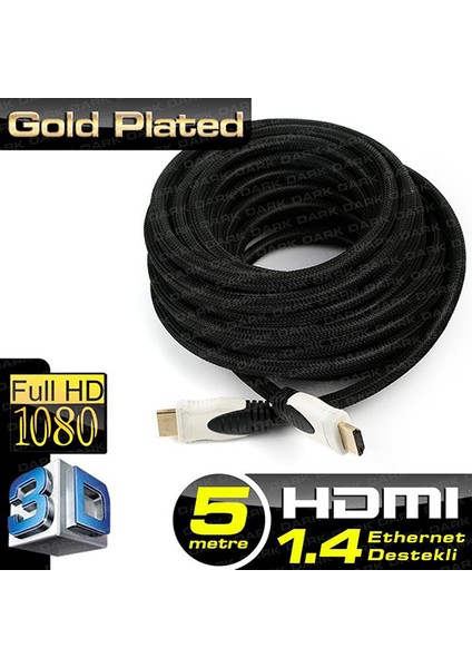 DK-HD-CV14L500 HDMI To HDMI ( 5 Metre ) Altın Uç Görüntü Kablosu