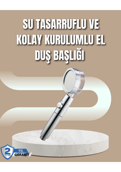 360° Ayarlanabilir Çok Fonksiyonlu Duş Başlığı