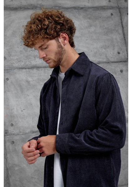 Lacivert 251 Kadife Oversize Gömlek ve Pantalon Takım fiyatları