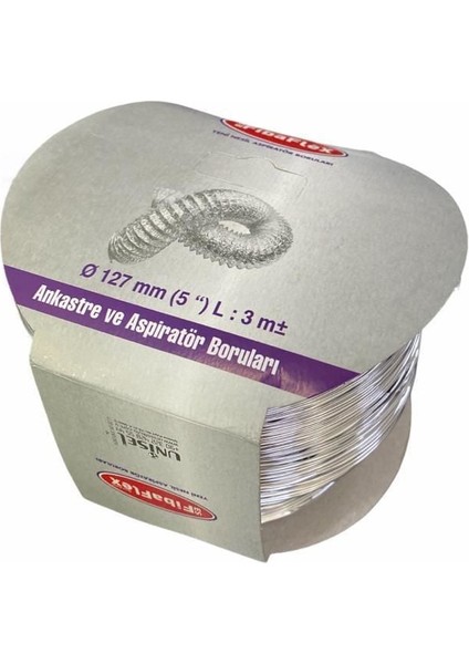 Aspilatör Borusu Telli 127 mm 3 Metre