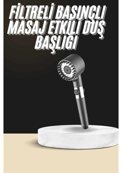 Duş Başlığı Profesyonel Masaj Başlıklı 3 Modlu Yeni Nesil Masaj Uçlu Su Tasarruflu fiyatları